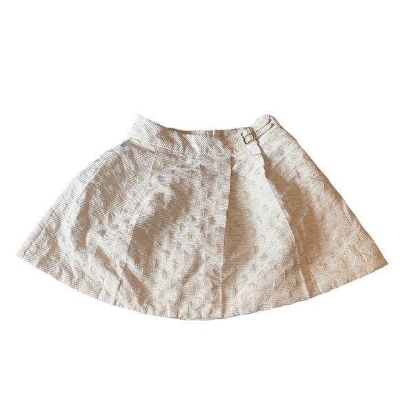 Kate Spade Skirt The Rules Girls Skirt Size 140/ 10Y Gold Flowy Pleated Crepe - Picture 1 of 5